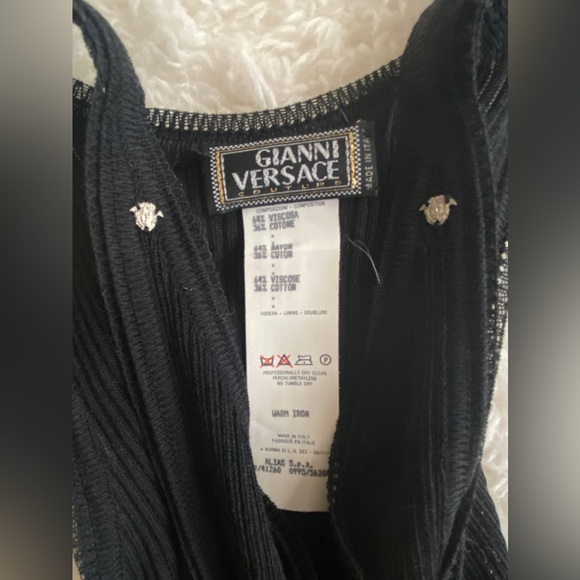 Gianni Versace COUTURE ribbed tank. Black Size US XS/0/2 - Picture 5 of 10